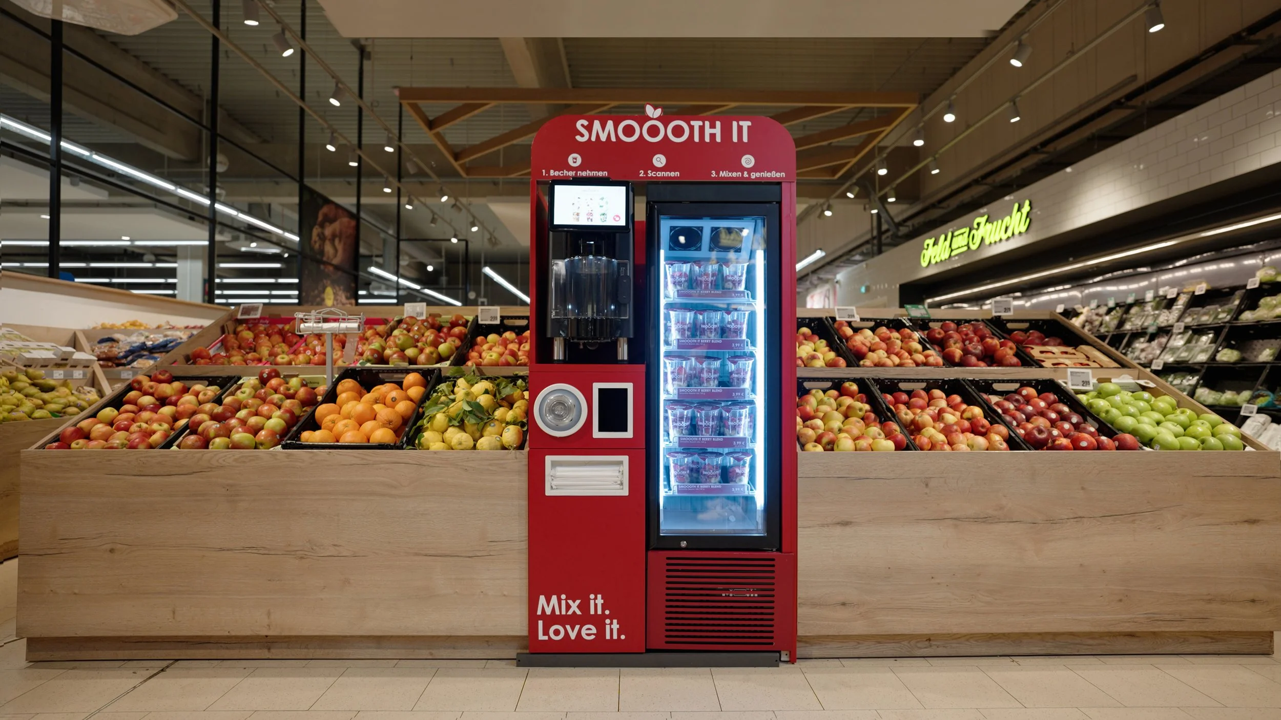 Die SMOOOTH IT Maschine im Supermarkt
